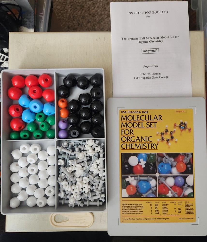 Used 1984 Prentice Hall Molecular Model Set For Organic Chemistry COMPLETE!!