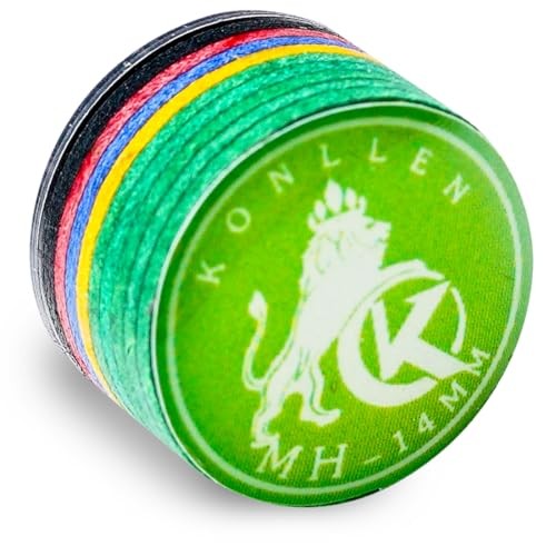 Pool Cue Tips 9 Layers Rainbow Billiards Tip (Hardness 14mm MH-Green 1pcs