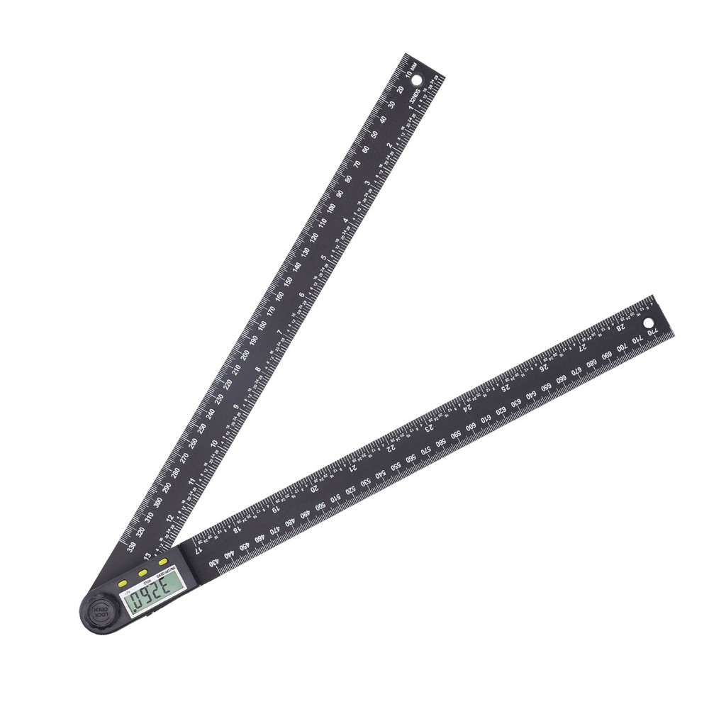 Electronic Angle Ruler LCD Digital Protractor Angle Finder 0‑300mm 0‑360 Degree