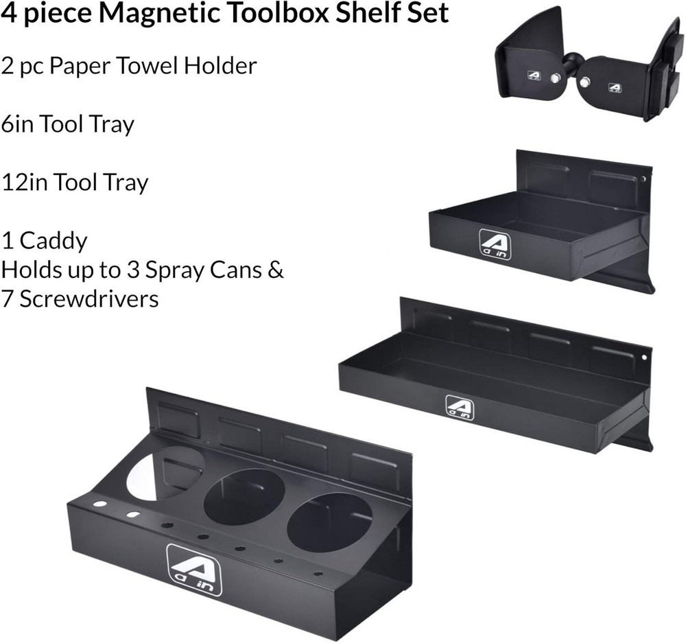 Magnetic Toolbox Tray Set, Tool Box Holder Accessories for Tool Organizer,Garage