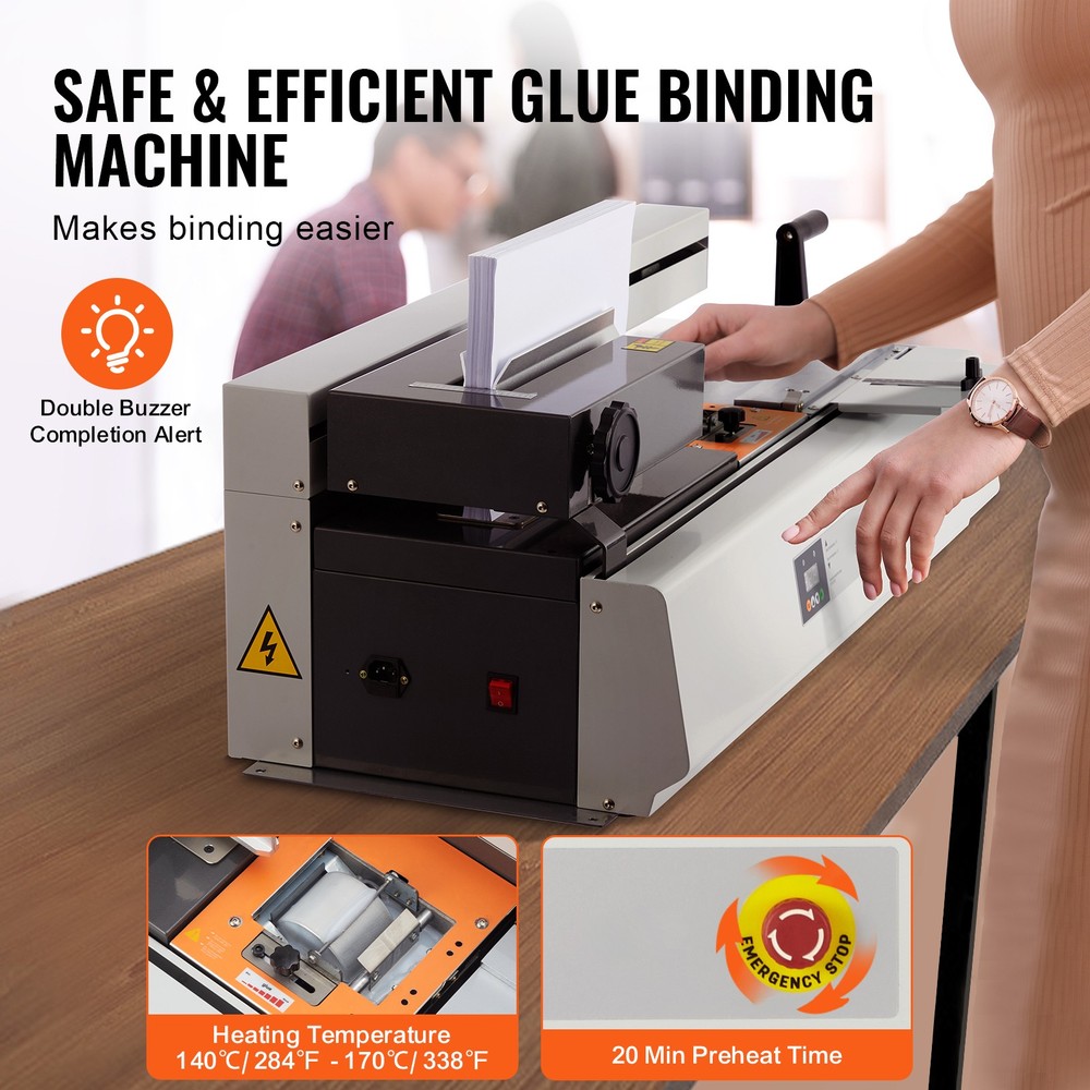 Uimoso Thermal Binding Machine Hot Glue Binder 400 Sheets A3 A4 A5 Documents