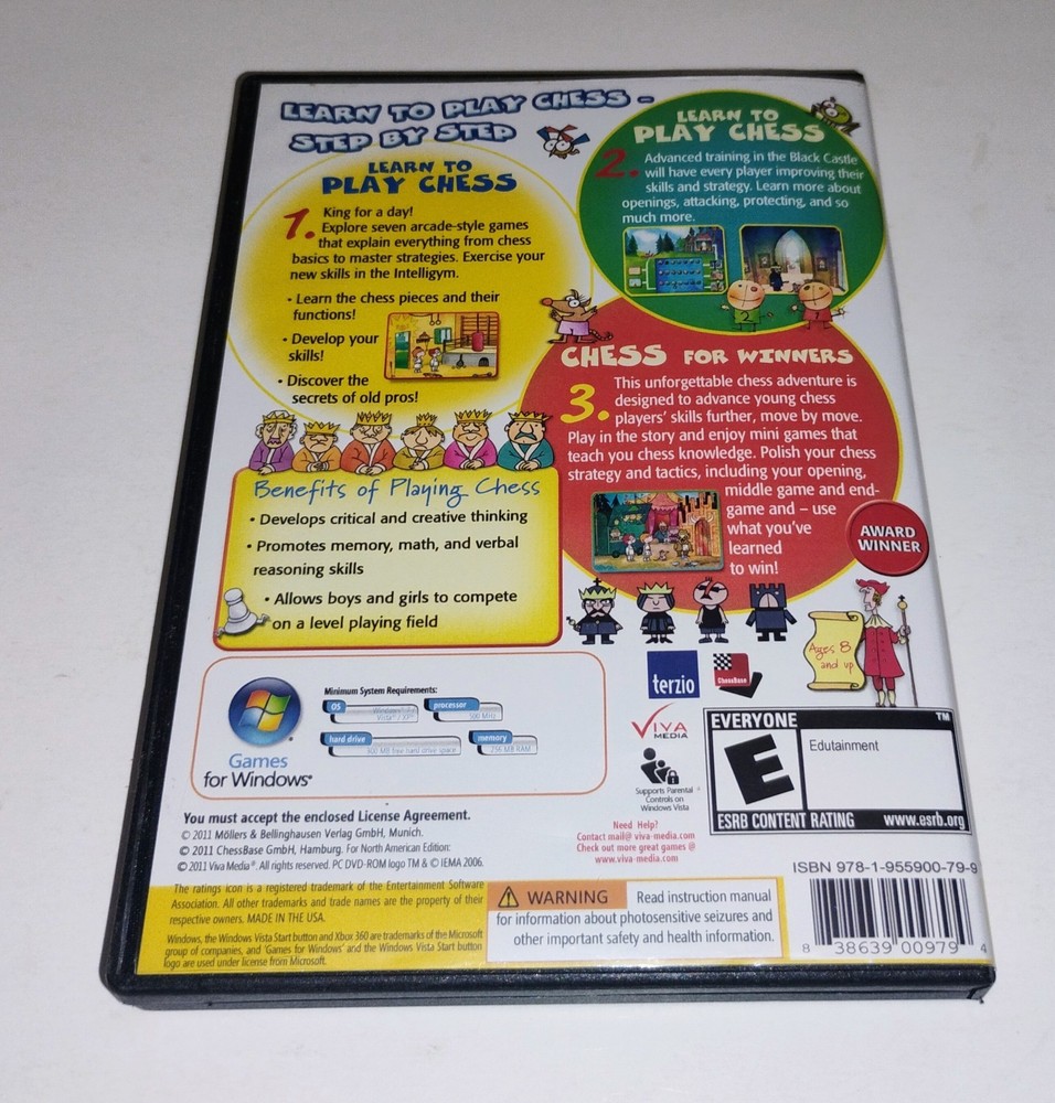 Fritz & Chesster’s Complete 3-Pack MAC PC CD Beginner Game Learn To Play Chess