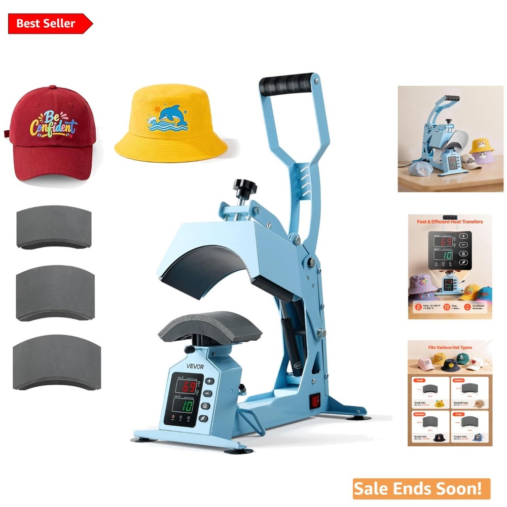 Compact Hat Heat Press for Multi-Material Projects: Reliable, Fast & Lightweight