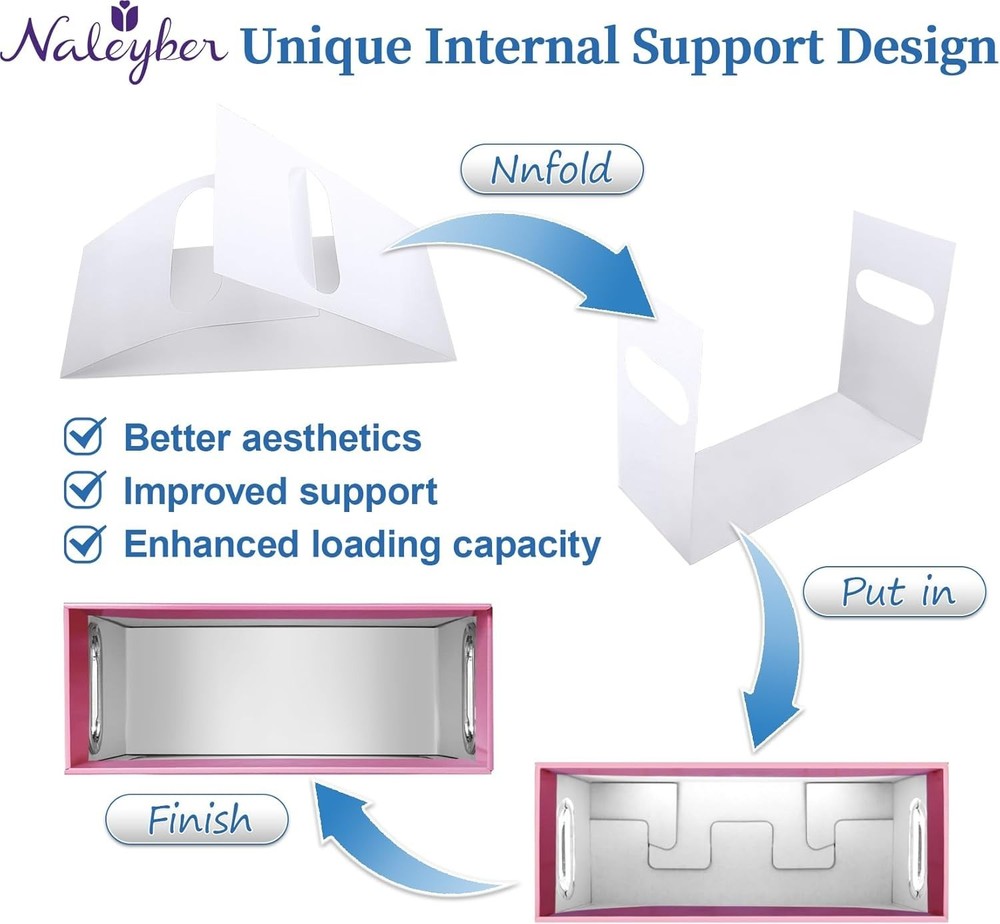 File Organizer Box with Lid & Handle, Thickened Cardboard Hanging File Folder...