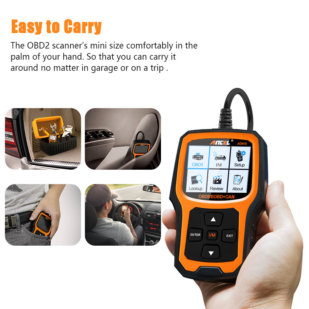 Car OBD Code Reader Clear Code OBD2 Scanner Check Engine Light Tool ANCEL AD410