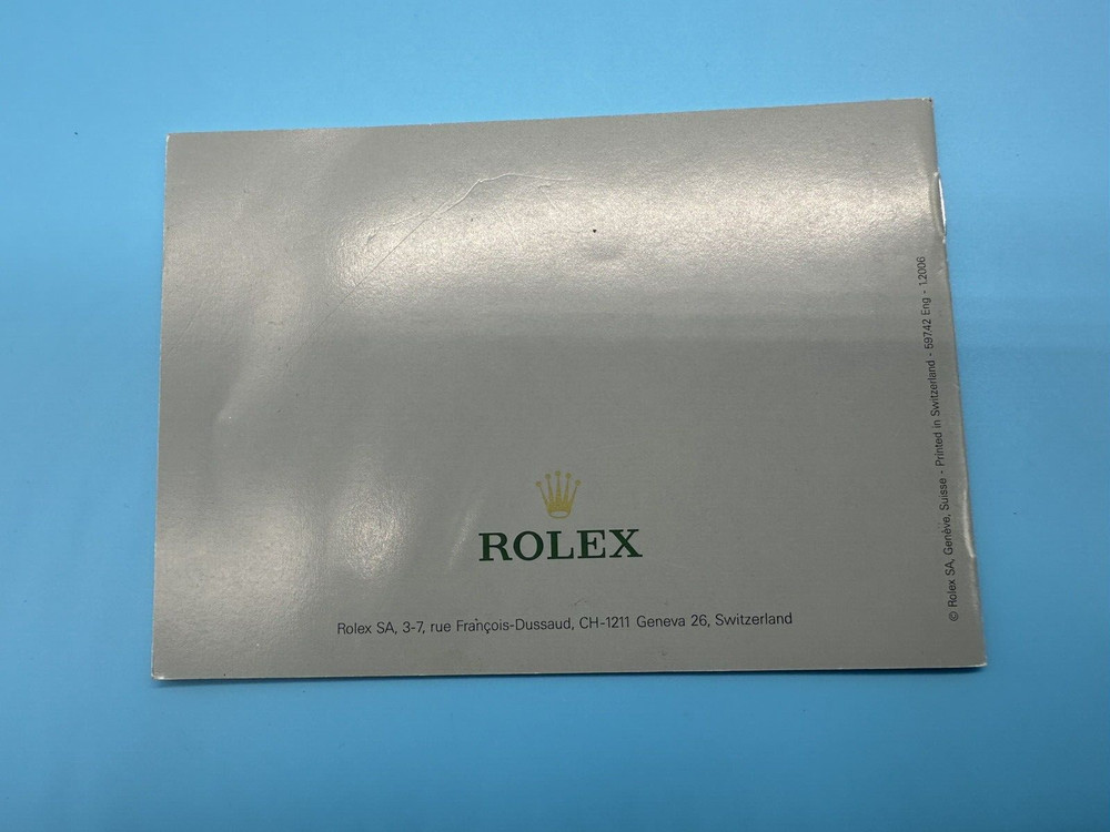 Rolex Explorer Booklet Set From 2006