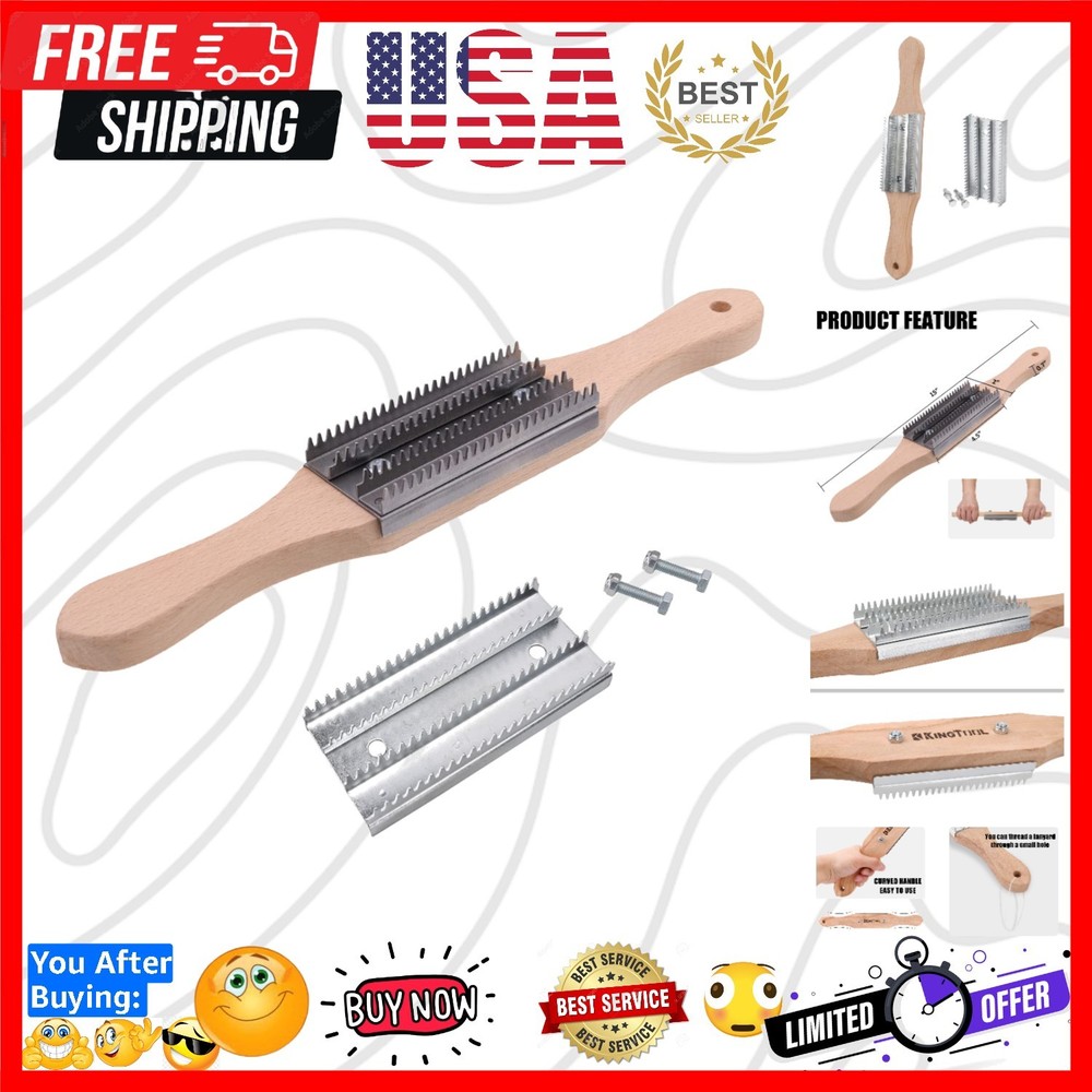 15" Buffing Wheel Rake for Compound Cleaning with Buff Rake Metal Plate Repla...