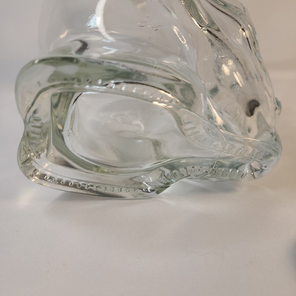Clear Glass Demon Devil Head Bottle
