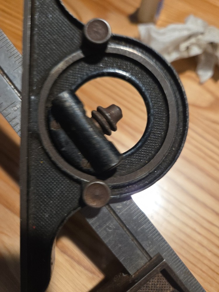 Starrett Combination Square No. 491 Protractor Head bubble level angle finder