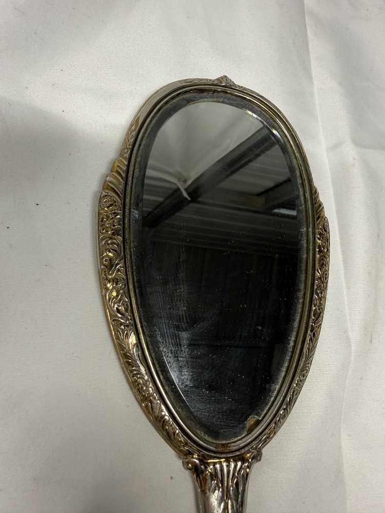 Vtg Vanity HANDHELD MIRROR