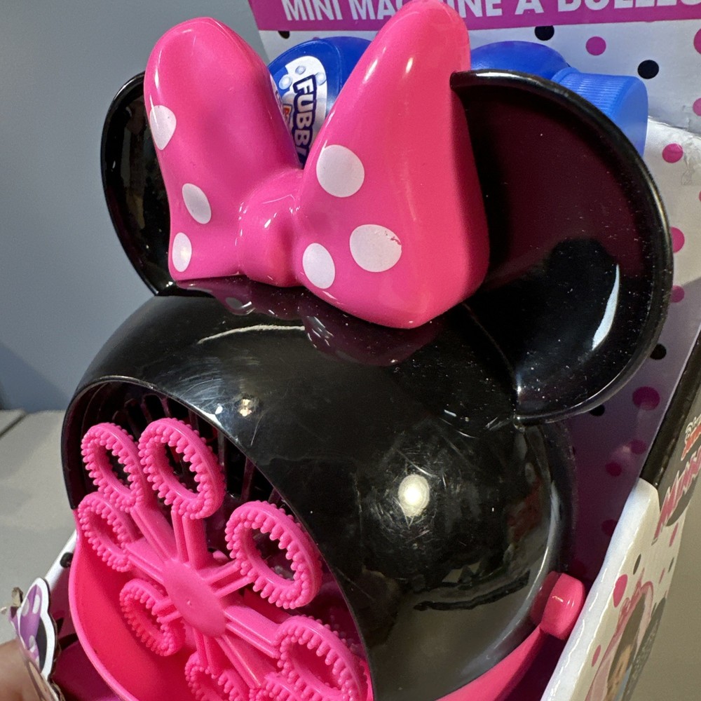 Minnie Mouse Mini Bubble Machine 2022 Disney Junior 2 Fl Oz