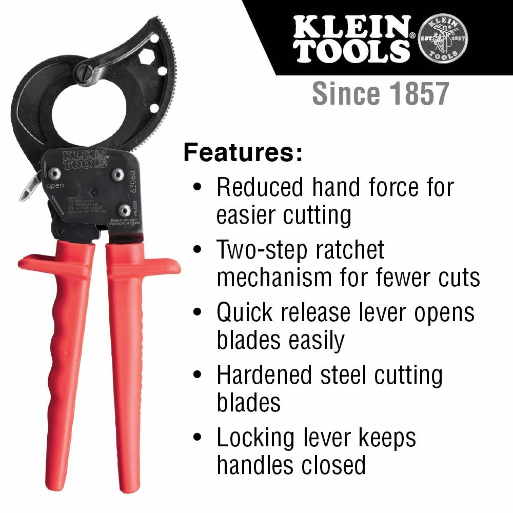 Klein Tools 63060 Ratcheting Cable Cutter