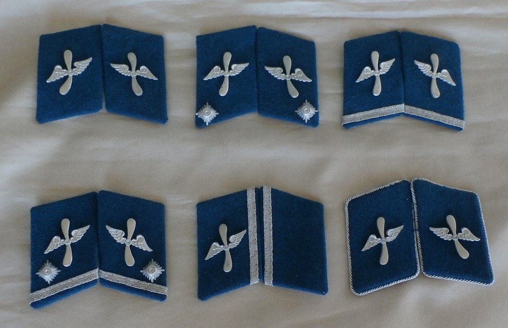 WW2 German DLV collar tabs 6 sets Original