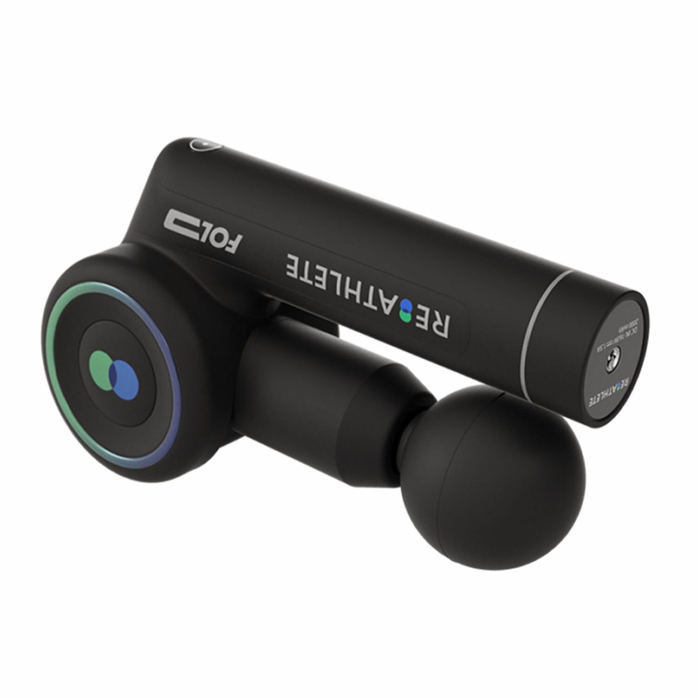 Reathlete FOLD Interchangeable Folding Percussion Massage Therapy Gun, Black