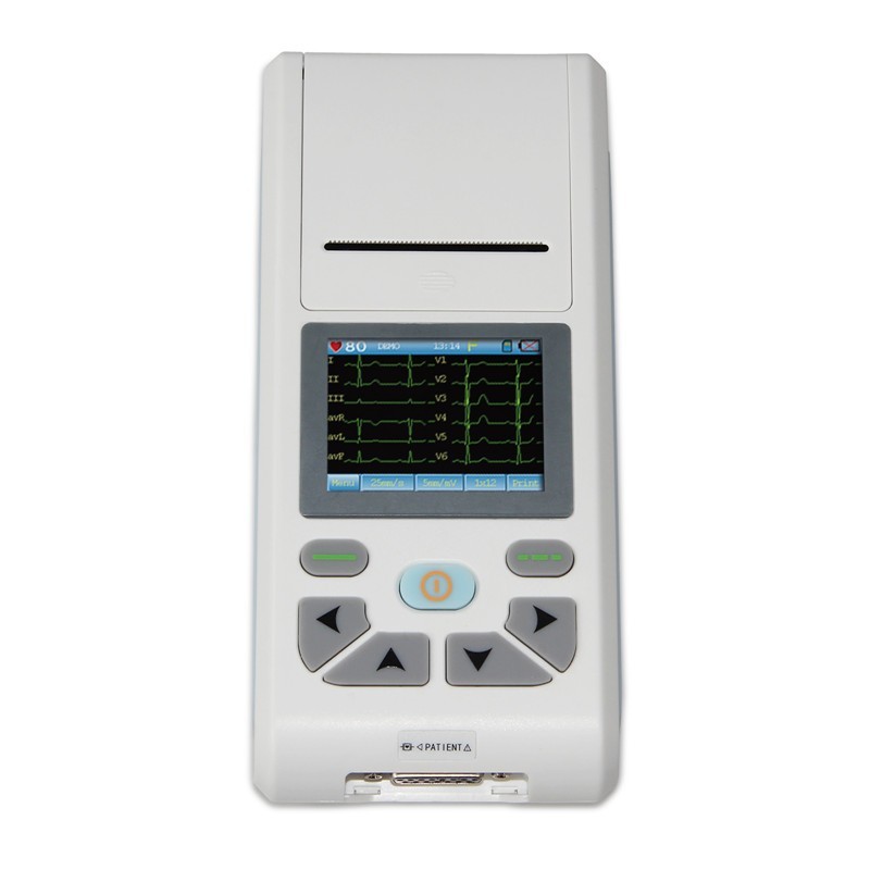 12-lead ECG/EKG Machine Touch Screen with Printer PC Software and Handbag