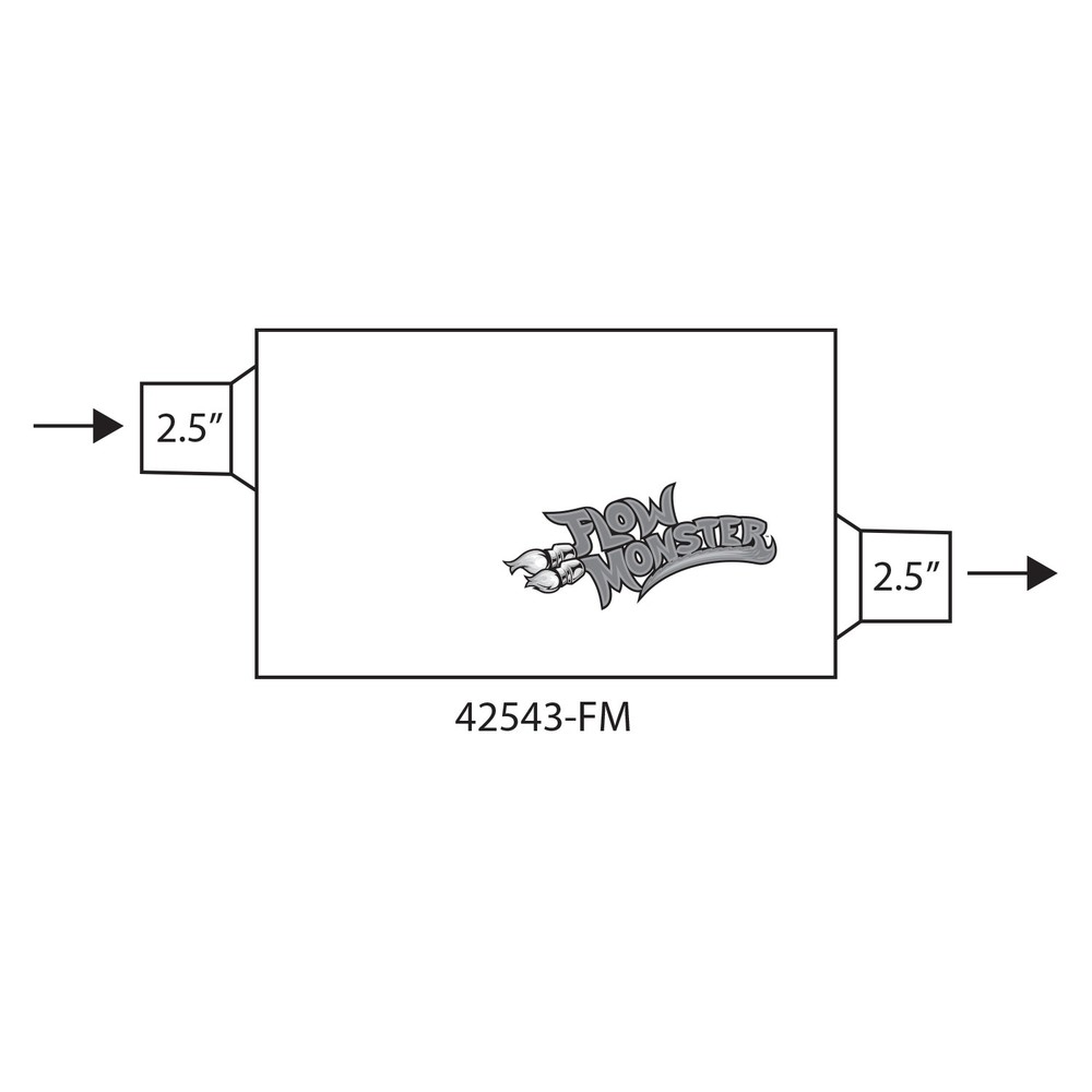 42543-FM FLOWMONSTER 2-CHAMBER MUFFLER
