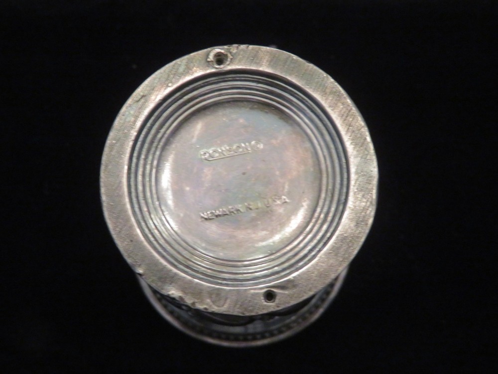 Vtg Ronson Waldorf Weighted Silverplate Cigarette Toothpick Holder Crown Pattern