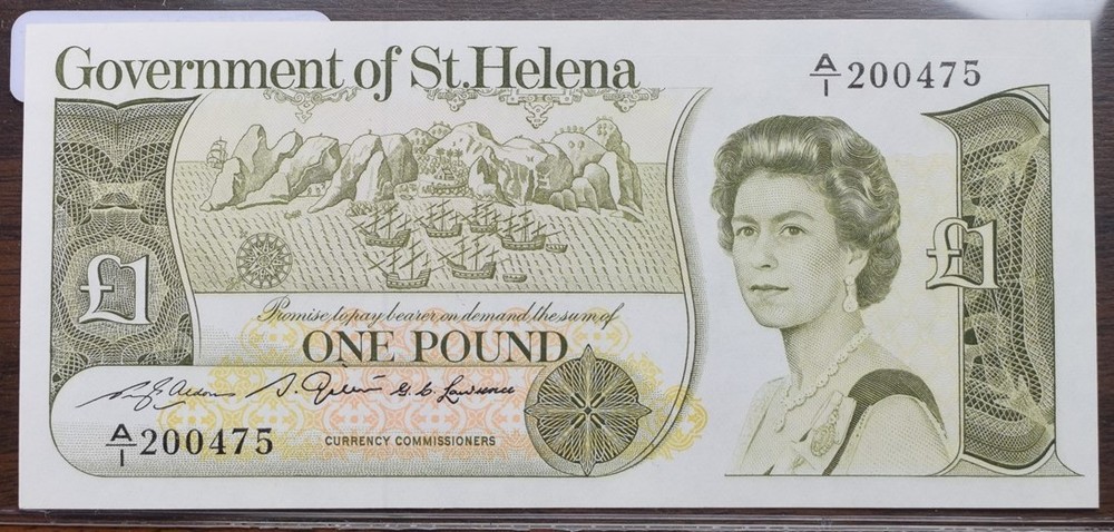 St. Helena $1 One Pound Note - UNC - CAT $32.50