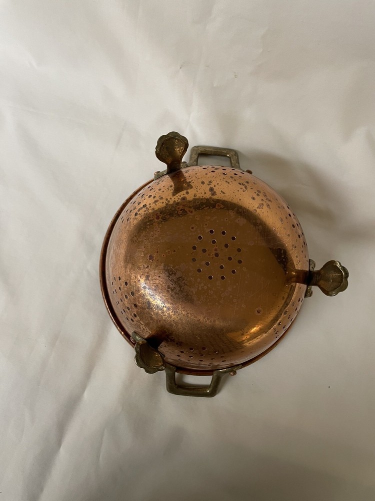 Vintage copper colander