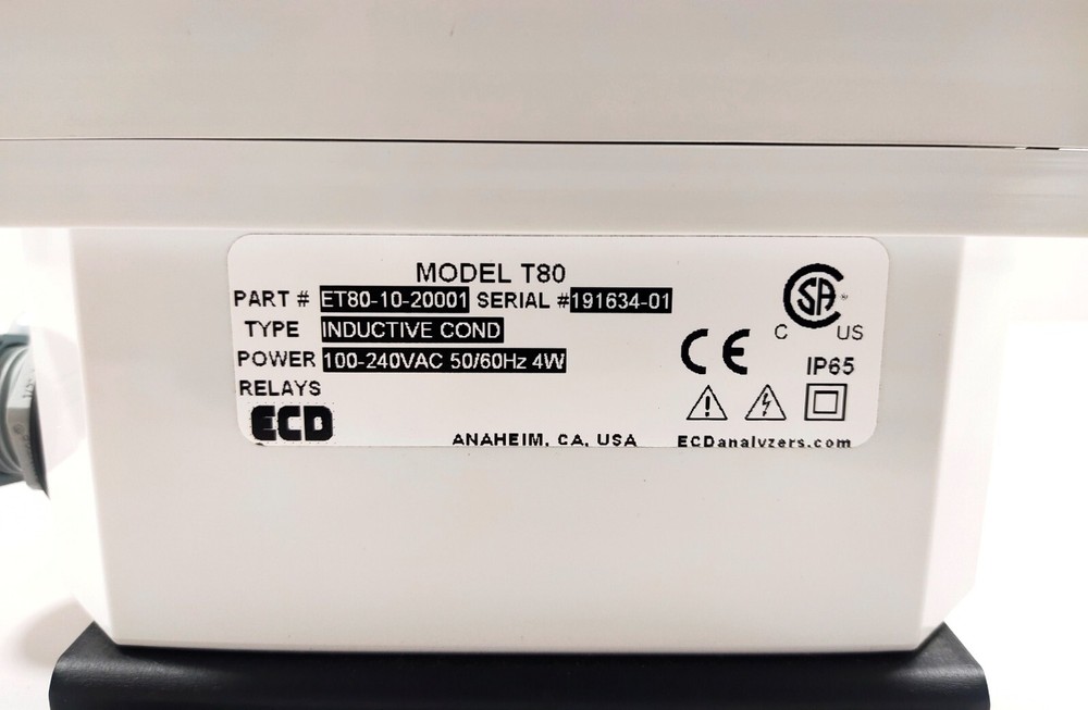 ECD ANALYZERS T80 TRANSMITTER ET80-10-20001 INDUCTIVE COND