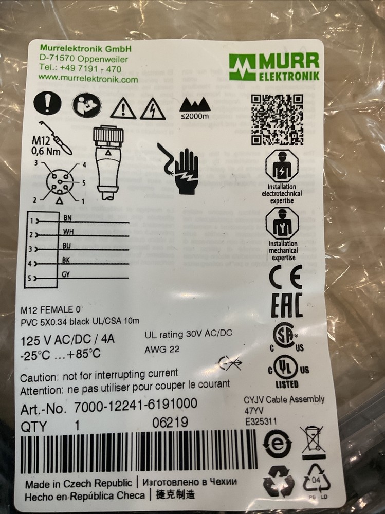 Murr 7000-12241-6191000 Cable