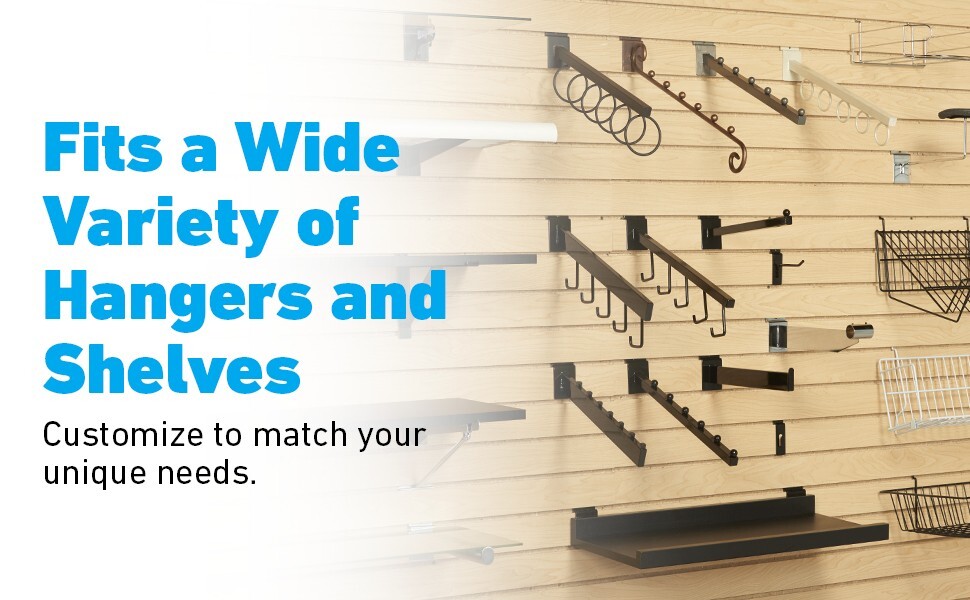 2 Slatwall Easy Panels 4' x 2' Horizontal Maple Fiberboard Panel