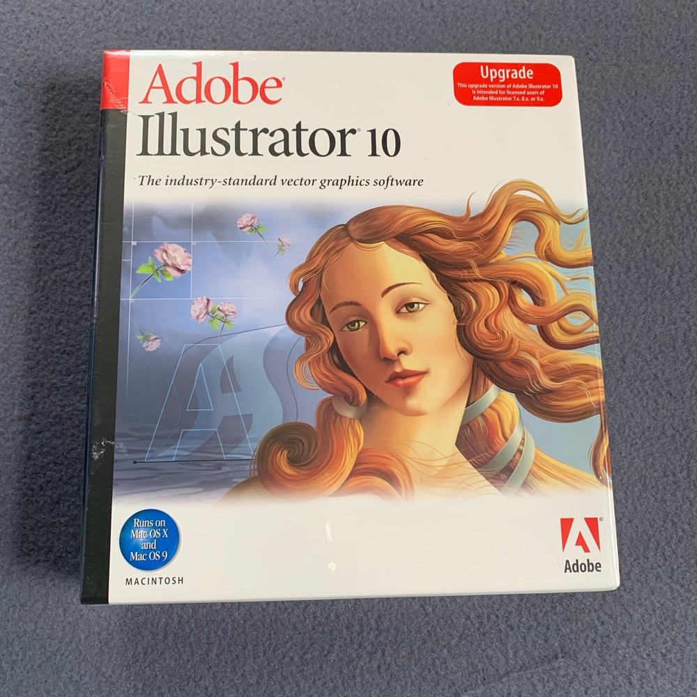 New/Sealed Adobe Illustrator 10 Upgrade Vector Graphic Software MAC