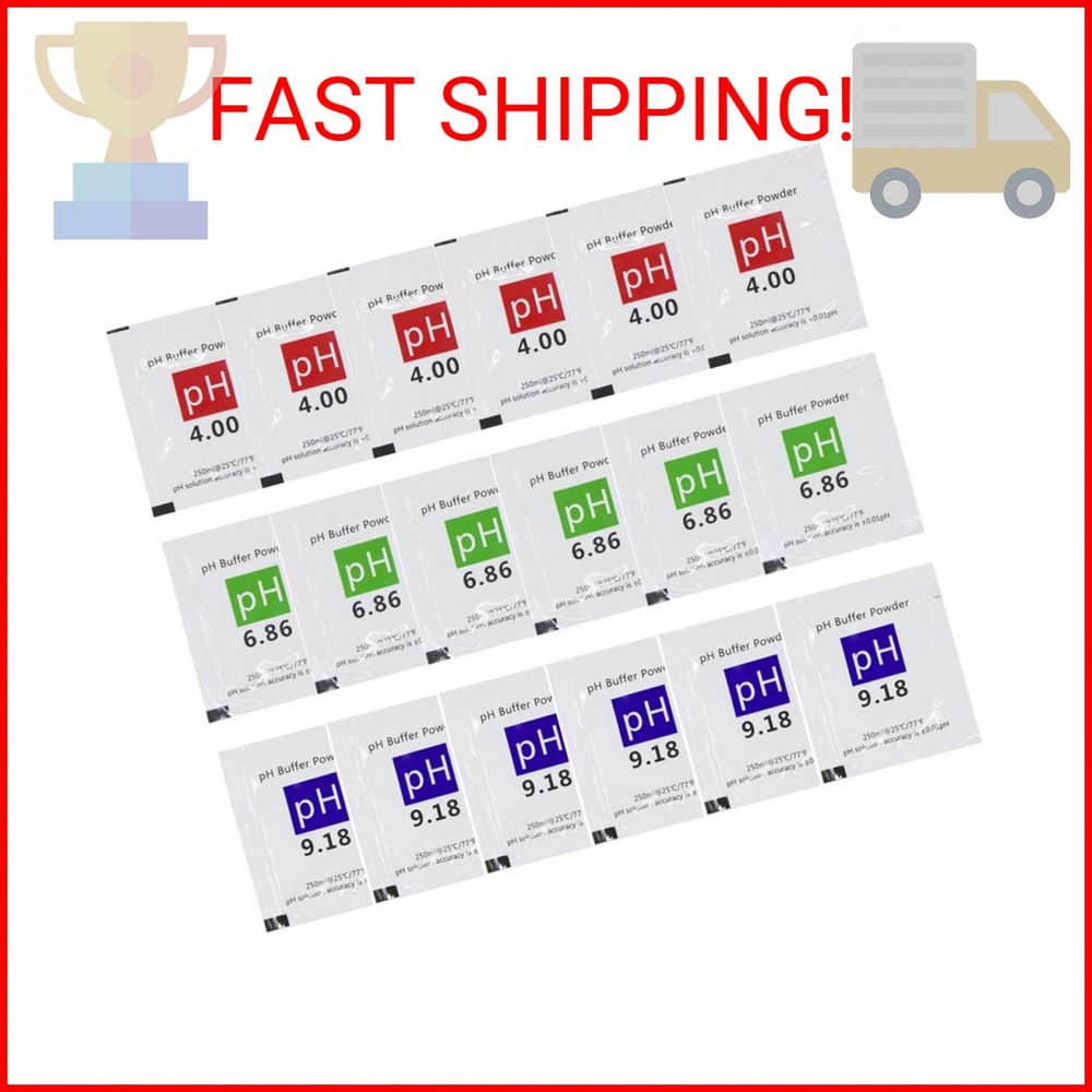 DuvinDD 18 Pack pH Calibration Solution Powder 6.86/4.00/9.18, pH Buffer Calibra