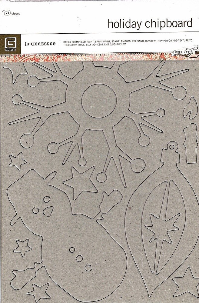 BasicGrey, Figgy Pudding Collection, Holiday Chipboard, Christmas, Winter, Stars