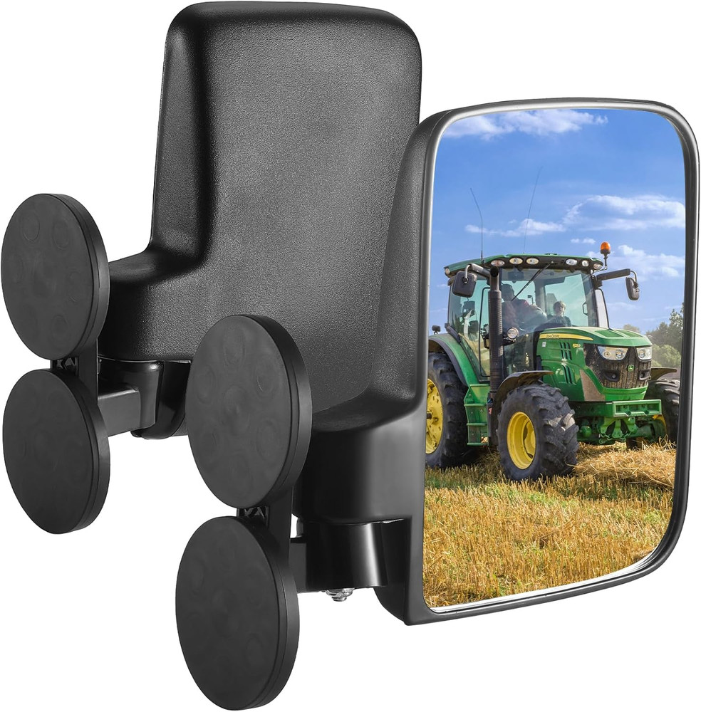 Universal Magnetic Tractor Mirrors, Side Mirrors for Tractors, Golf Carts, Forkl