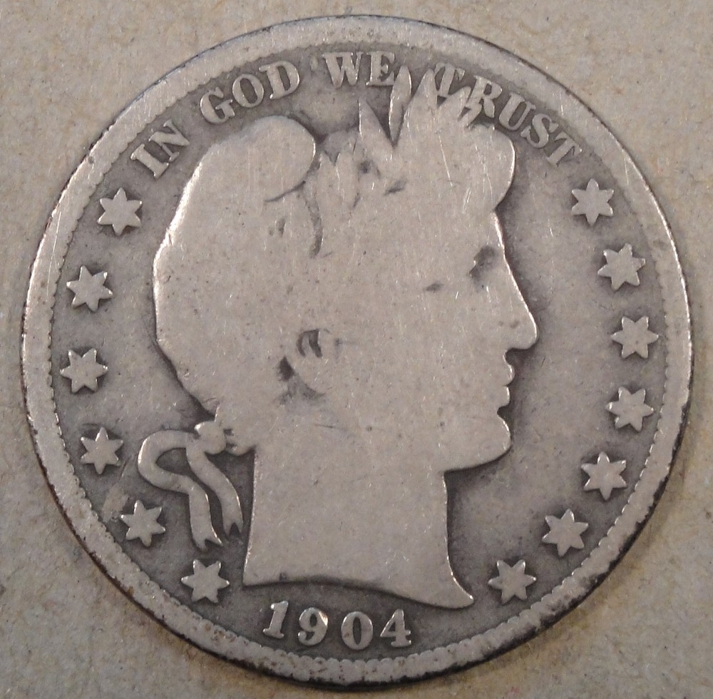 1904-S Barber Half Dollar 50c G+