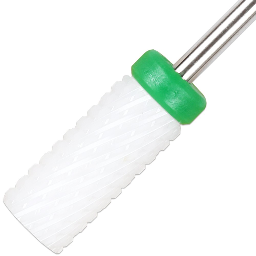 Professional High Quality Ceramic White Small Barrel Bit Nail Drill Coarse Grit
