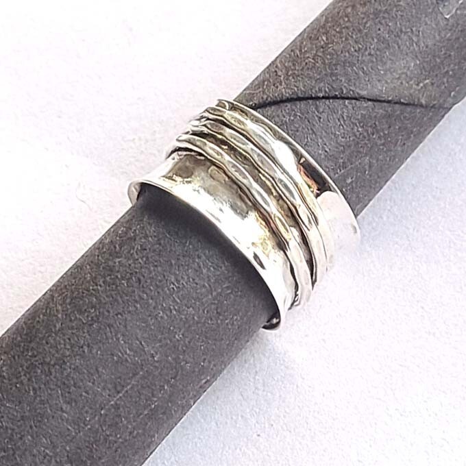 Spinner Ring 925 Sterling Silver Handmade Band &Statement Ring Size 10 For Gift