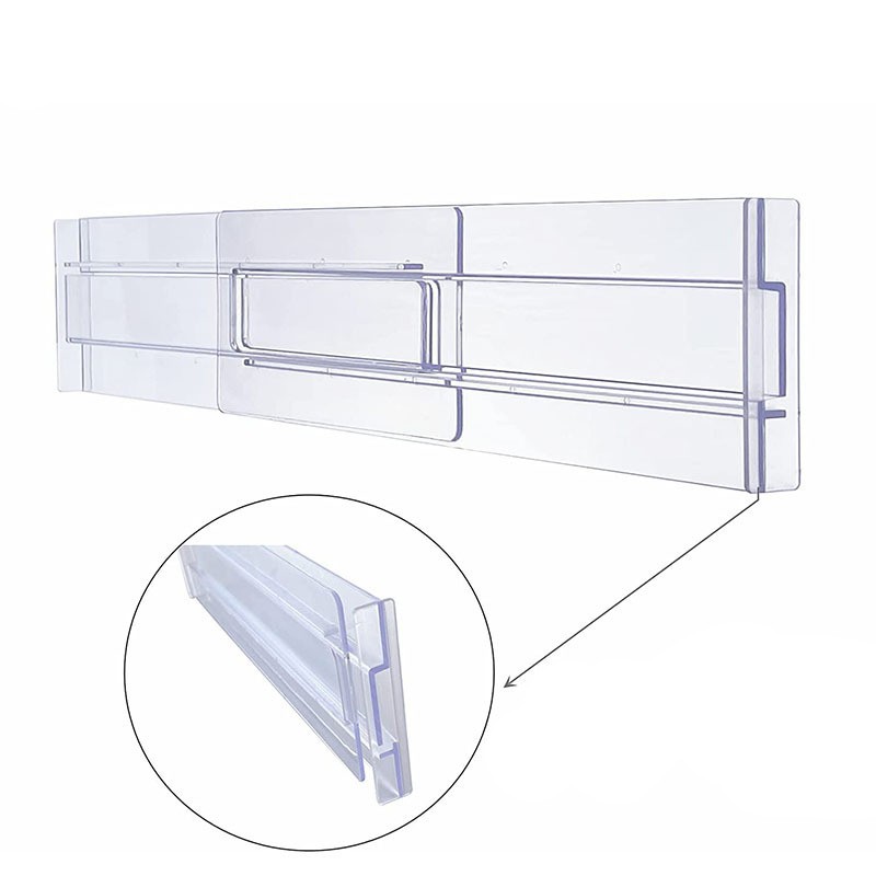 2 Pack Expandable Drawer Dividers - Adjustable Plastic Organizers for Kitchen...