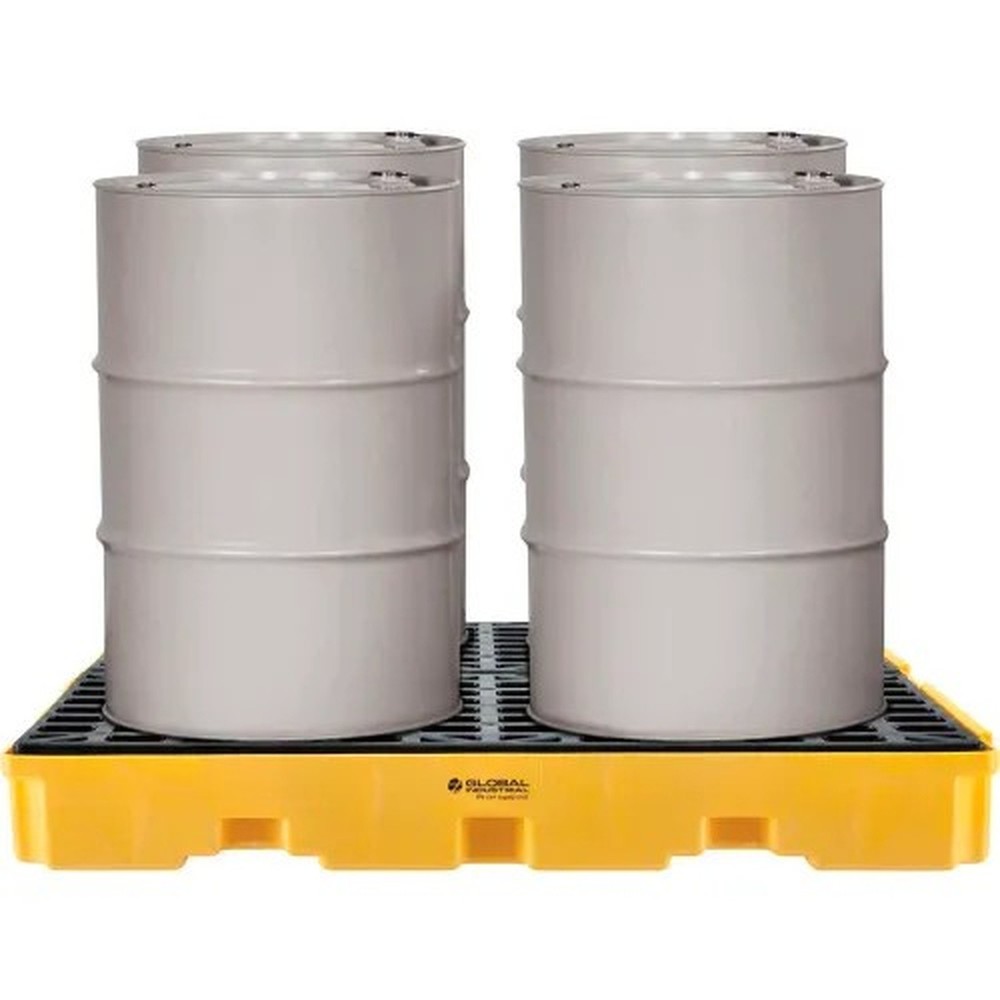 4-Drum Spill Containment Modular Platform - 2 Piece - Assembled