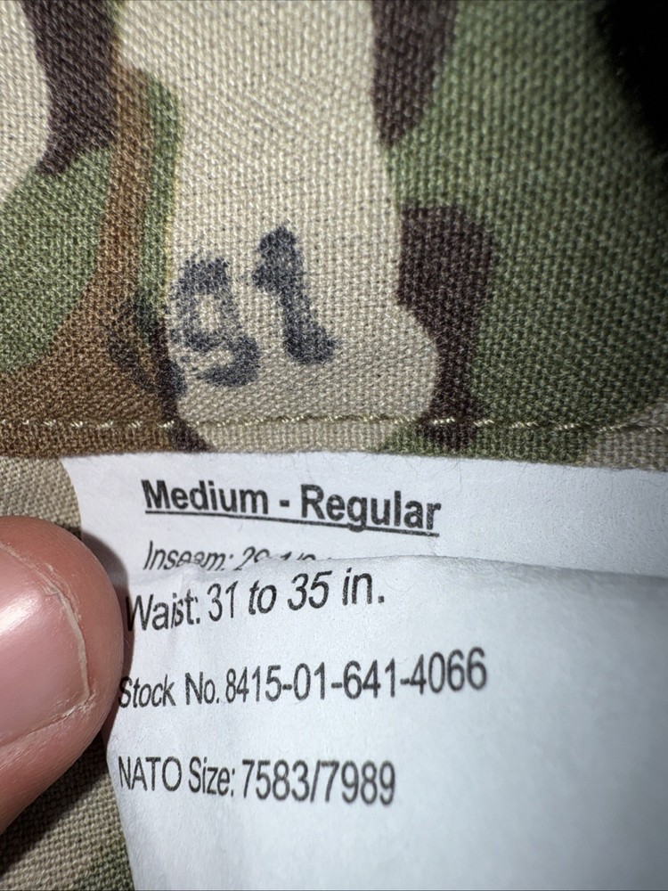 USAF 2 piece Flight Suit Pants Mens Medium Regular OCP flight suit