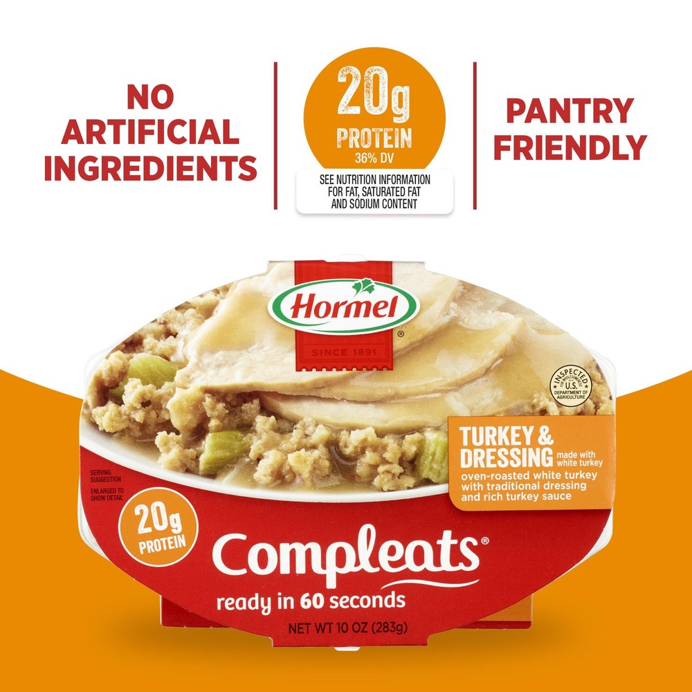Turkey & Dressing Microwave Tray, 10 oz. (6 Pack)