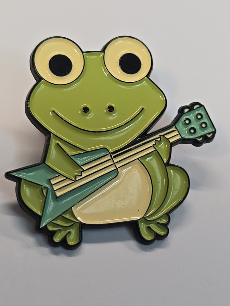 Frog Playing Guitar Lapel Pin
