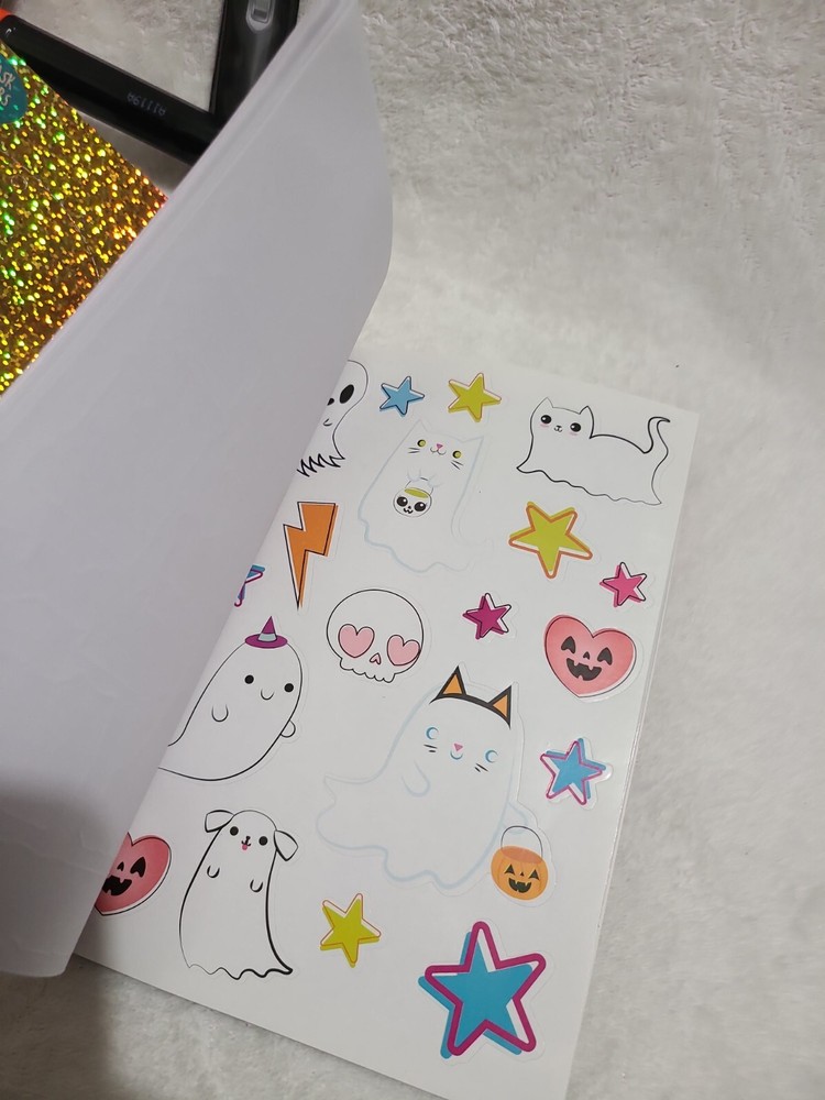 Bundle Halloween Pumpkin Faces , Pumpkin Carving Tool , stickers and Flash light