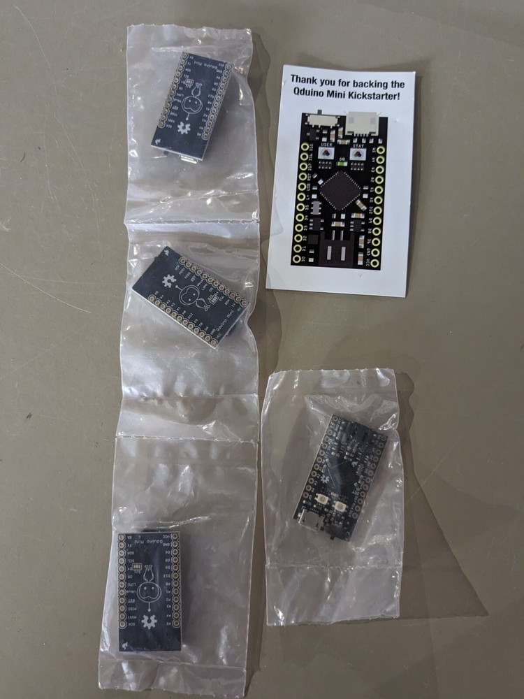 4x Qduino Mini  Arduino Dev Board Kickstarter !Charity!