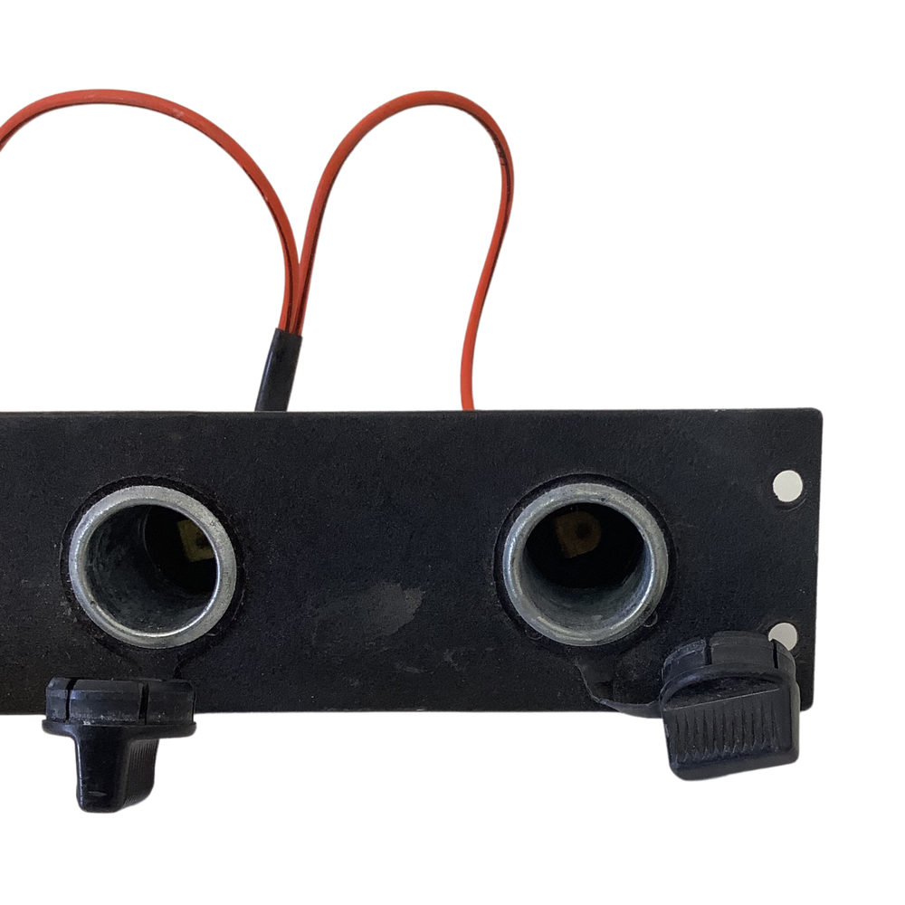Police Center Console 12 Volt Multi Socket Hardwired Outlet w/ Socket Covers #2