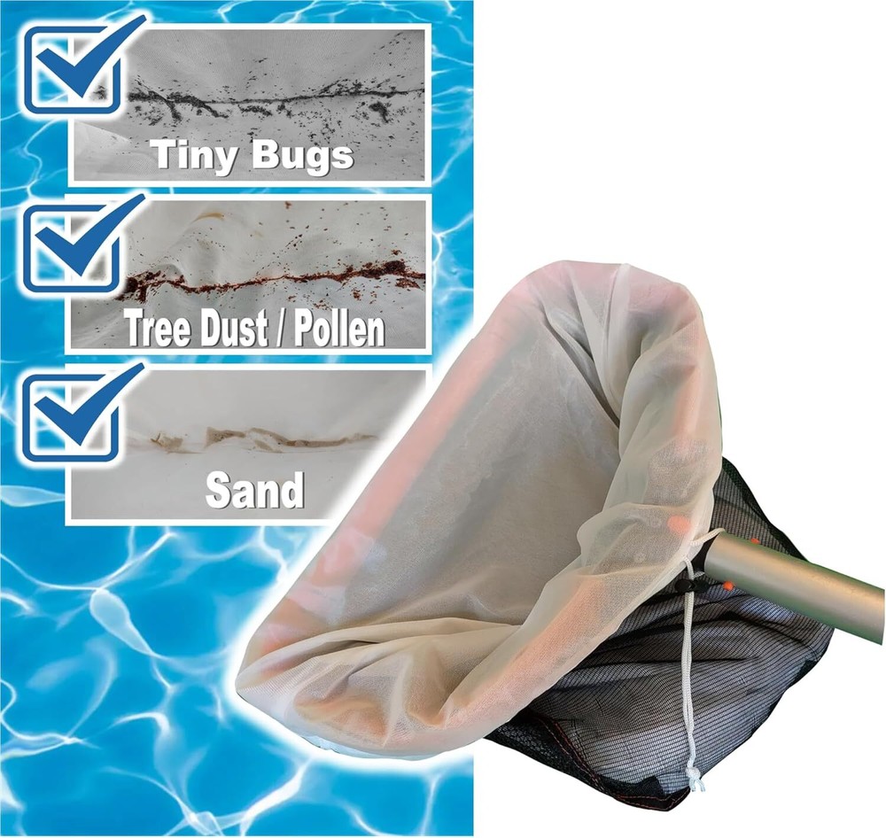 Ultra Fine Mesh Pool Skimmer Insert Collects Sand Pollen Tree Dust Tiny Bugs