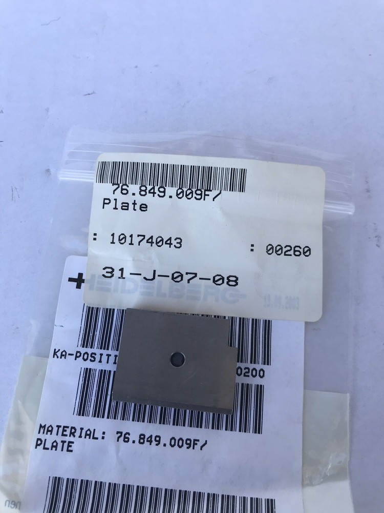 Original Heidelberg Feeder Plate/magnet 76.849.009F/ From Germany