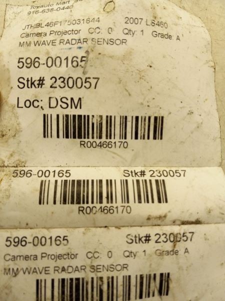 07 08 09 LEXUS LS460 WAVE RADAR SENSOR