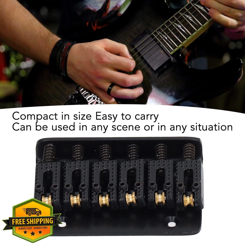 Black Iron Copper Guitar Bridge Top Load 6 String