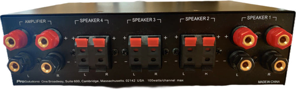 ProSolutions SBX4 4-Way Speaker Selector Switch, 100W Per Channel