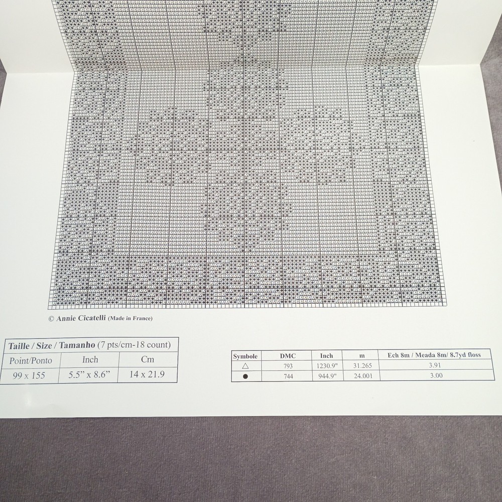 Annie Cicatelli French Needlepoint Or Cross Stitch Pattern Leaflet "Provence 2"