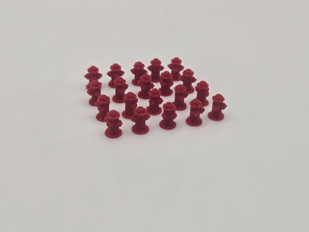 N Gauge Fire Hydrant diorama accessory *20 Pack* in Red