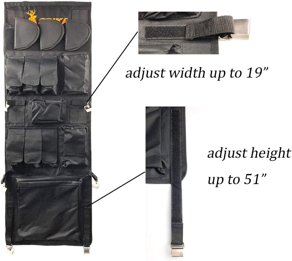 Adjustable Gun Safe Door Organizer with 17 Compartments - Functional Storage=