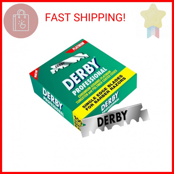 Derby Professional Single Edge Razor Blades, 100 Count